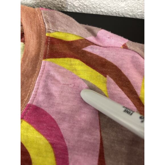 Free People Movement Keep Rolling Printed Tee Long Sleeve XS Geometric Y2K - Picture 11 of 12